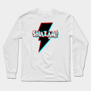 Retro 3D Glasses Style - Shazam Long Sleeve T-Shirt